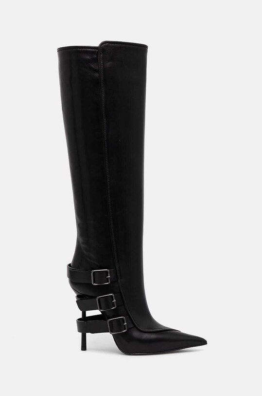 Le Silla ghete de piele Stivale Courtney 4289C100BXPPGLO001 negru AW24