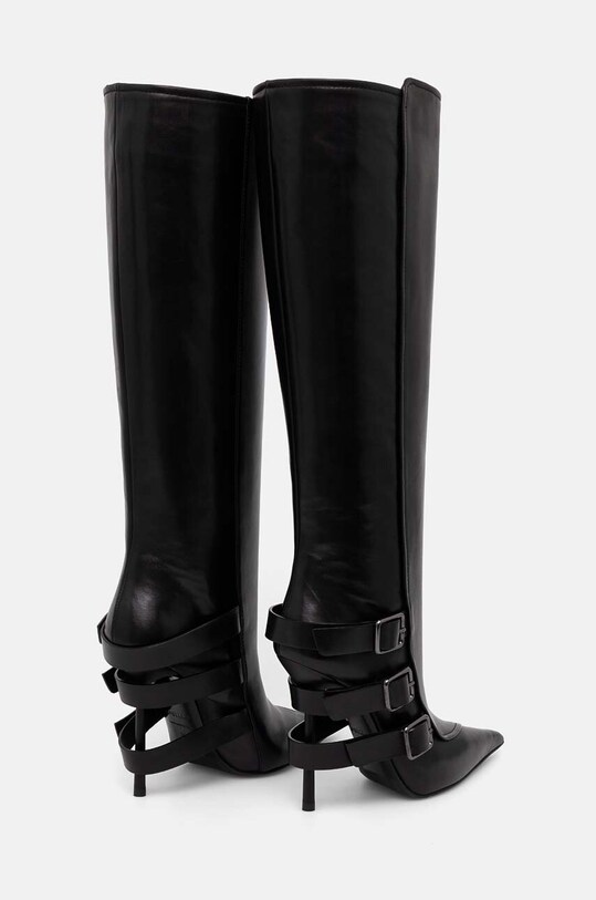 Încălțăminte Le Silla ghete de piele Stivale Courtney 4289C100BXPPGLO001 negru