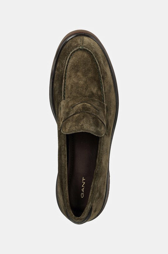 Gant mocasini din piele intoarsa Aligrey verde 29573766.G710