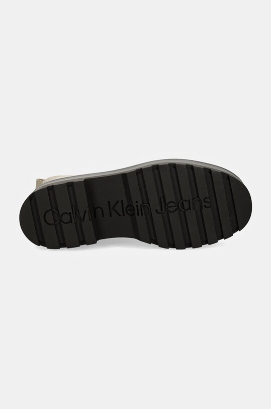 Calvin Klein Jeans workery FLATFORM HIGH LACE UP MG DL YW0YW01535 beżowy