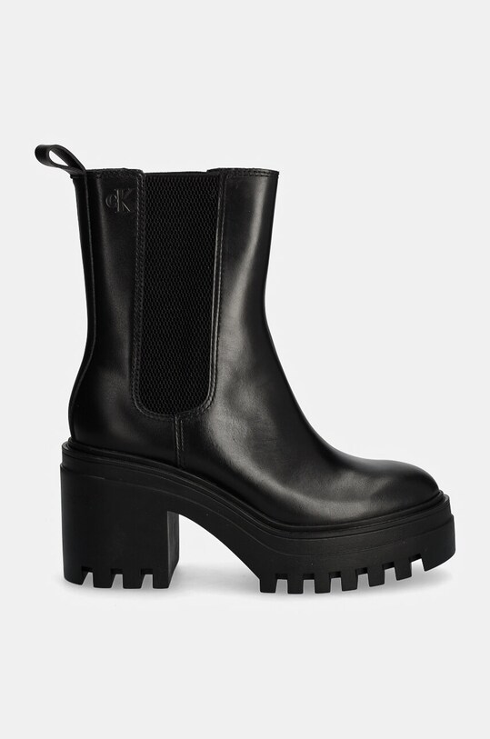 Calvin Klein Jeans botki CHUNKY HEELED CHELSEA LTH YW0YW01547 czarny AW24
