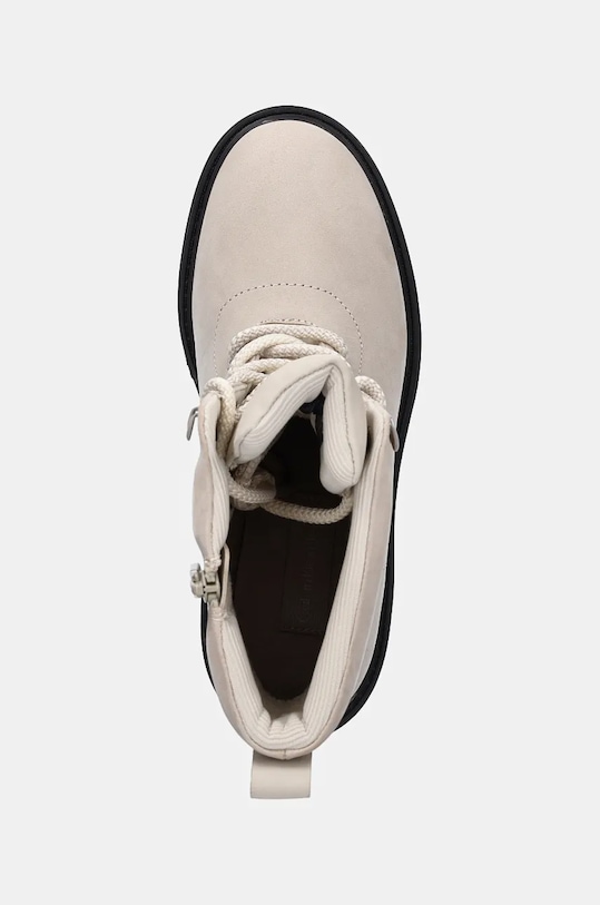 Μποτάκια Calvin Klein Jeans CHUNKY HEELED ZIP BOOT LTH μπεζ YW0YW01548