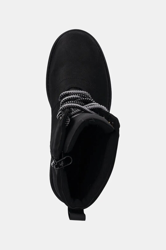 Členkové topánky Calvin Klein Jeans CHUNKY HEELED ZIP BOOT LTH čierna YW0YW01548