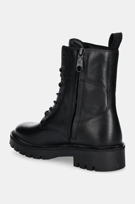 Взуття Шкіряні черевики Calvin Klein Jeans COMBAT BOOT MID ZIP LTH IN CALF YW0YW01550 чорний