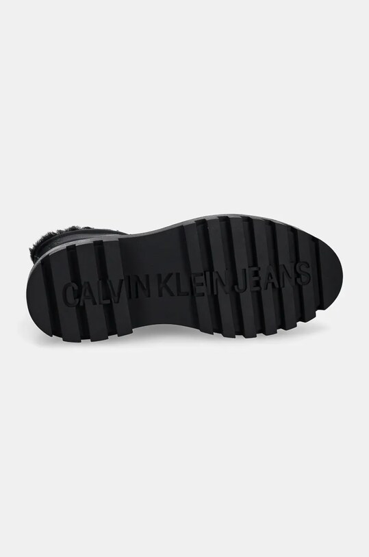 Calvin Klein Jeans botine FLATFORM LACE UP BOOT PADDED YW0YW01557 negru