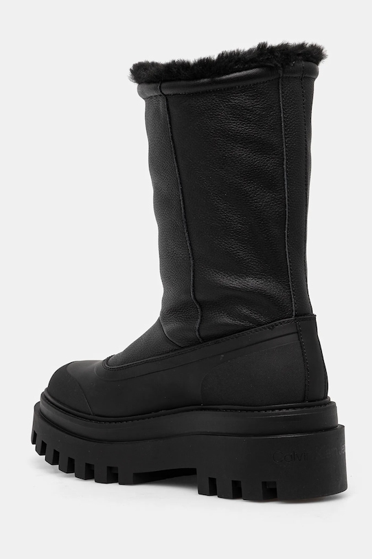Obuwie Calvin Klein Jeans botki FLATFORM CHELSEA BOOT PADDED YW0YW01558 czarny