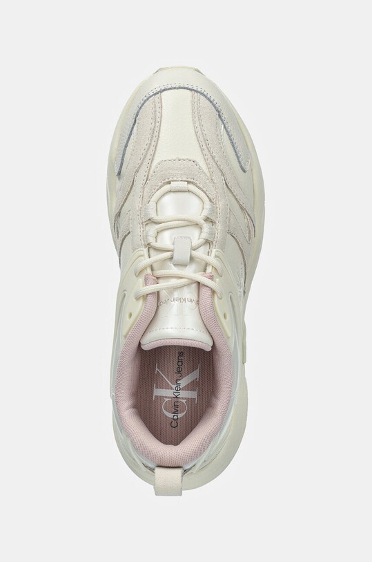 Кроссовки Calvin Klein Jeans RETRO TENNIS LOW LACE ML MIX бежевый YW0YW01566