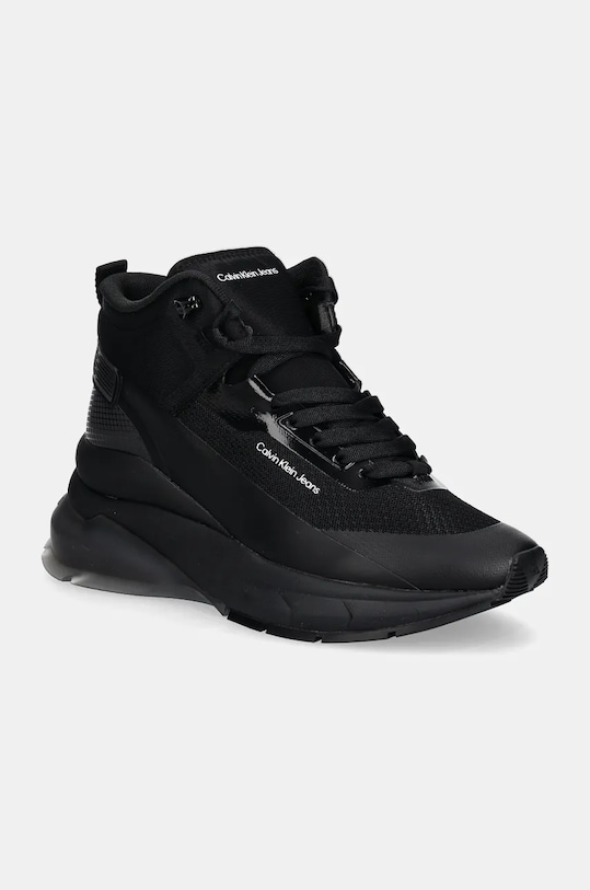 Маратонки Calvin Klein Jeans WEDGE RUNNER LACE UP IN MIX Planet friendly черен YW0YW01571
