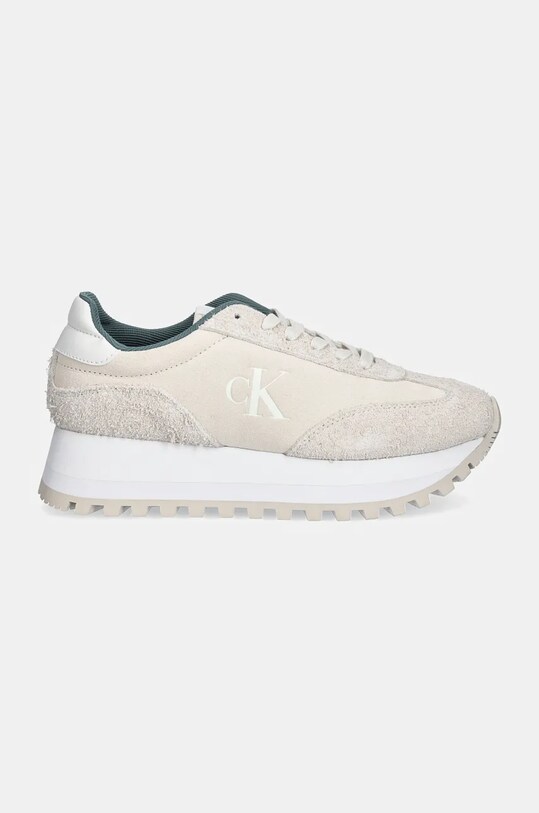 Semišové tenisky Calvin Klein Jeans RUNNER LACEUP ML SUEDE YW0YW01574 béžová NC24