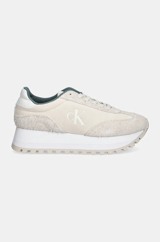 Tenisice od brušene kože Calvin Klein Jeans RUNNER LACEUP ML SUEDE YW0YW01574 bež NC24