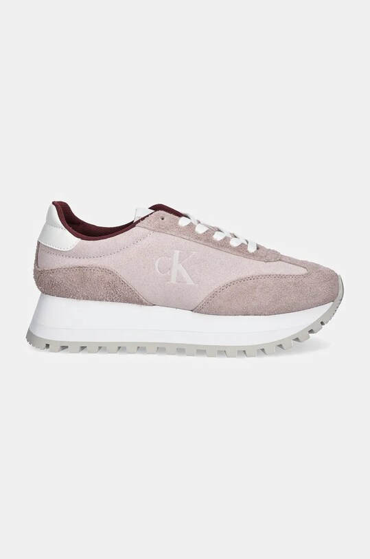 Semišové tenisky Calvin Klein Jeans RUNNER LACEUP ML SUEDE YW0YW01574 ružová NC24
