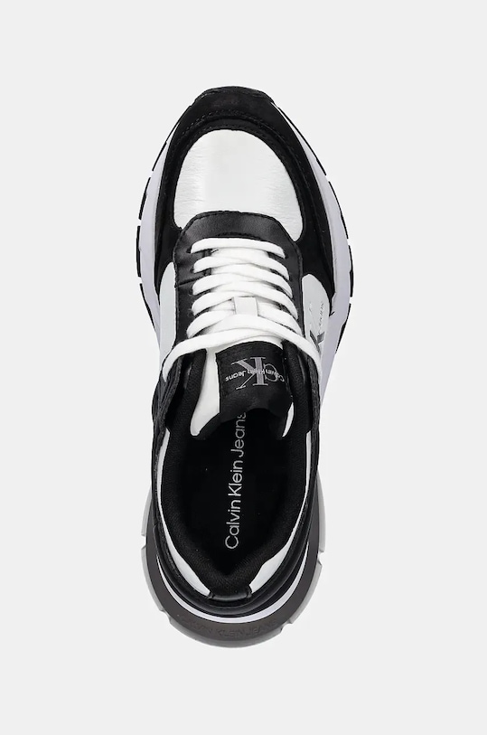 Tenisky Calvin Klein Jeans WEDGE RUNNER LACE UP ML MIX čierna YW0YW01577