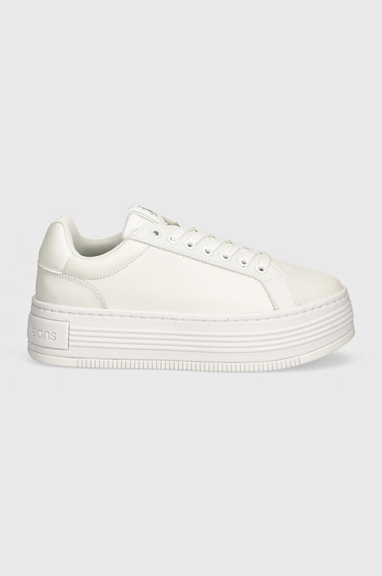 Kožené sneakers boty Calvin Klein Jeans BOLD PLATF LOW OH MG LTH YW0YW01589 bílá AW24
