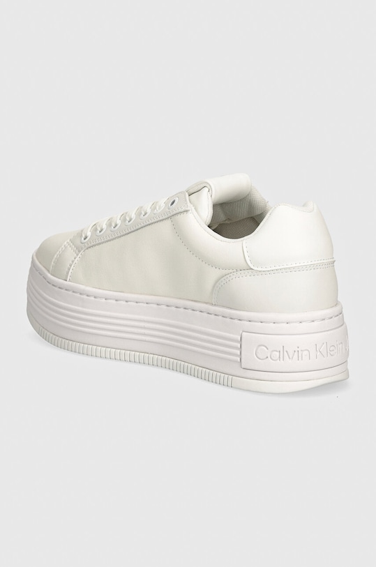 Boty Kožené sneakers boty Calvin Klein Jeans BOLD PLATF LOW OH MG LTH YW0YW01589 bílá