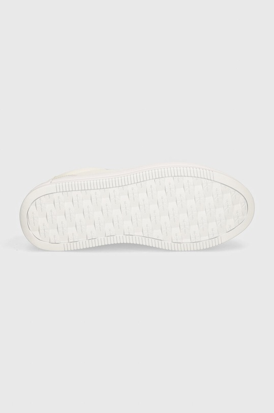 Kožené sneakers boty Calvin Klein Jeans BOLD PLATF LOW OH MG LTH YW0YW01589 bílá