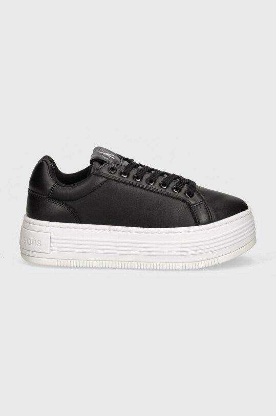 Шкіряні кросівки Calvin Klein Jeans BOLD PLATF LOW OH MG LTH YW0YW01589 чорний AW24