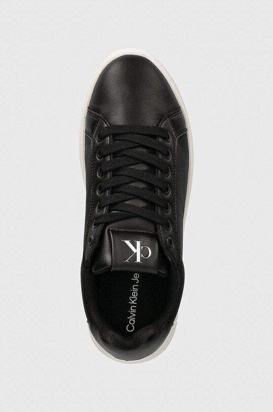 Шкіряні кросівки Calvin Klein Jeans BOLD PLATF LOW OH MG LTH чорний YW0YW01589