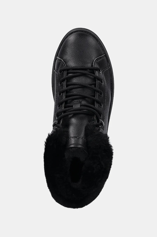 Calvin Klein Jeans buty skórzane BOLD PLATF LOW LACEUP MG LTH czarny YW0YW01590