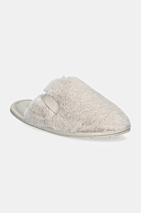 Calvin Klein Jeans papuci de casa otel SLIPPER FUR AFTER GLOW loungewear bej YW0YW01593