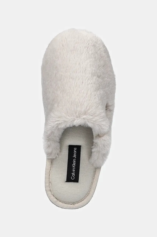 Calvin Klein Jeans papuci de casa otel SLIPPER FUR AFTER GLOW bej YW0YW01593