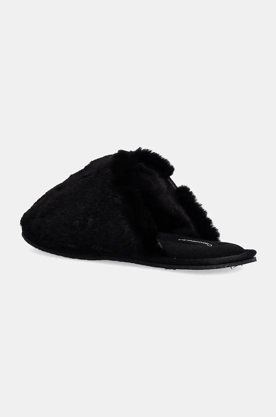 Încălțăminte Calvin Klein Jeans papuci de casa otel SLIPPER FUR AFTER GLOW YW0YW01593 negru