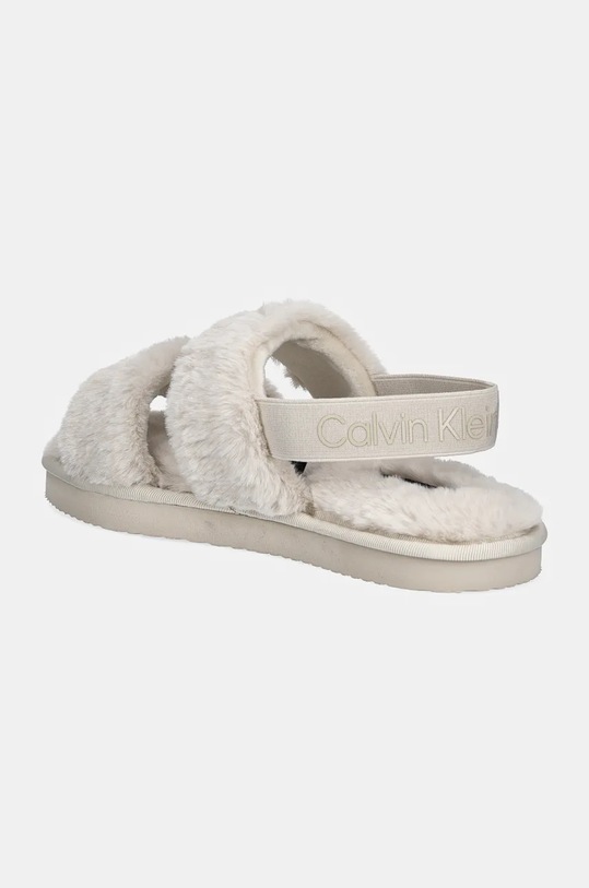 Cipők Calvin Klein Jeans papucs HOME VELCRO IN FUR YW0YW01595 bézs