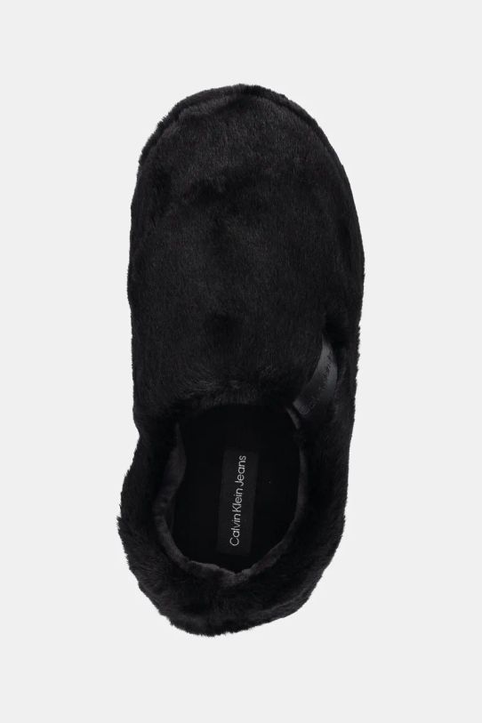 Calvin Klein Jeans kapcie HOME ANKE SLIPPER WN FUR czarny YW0YW01596