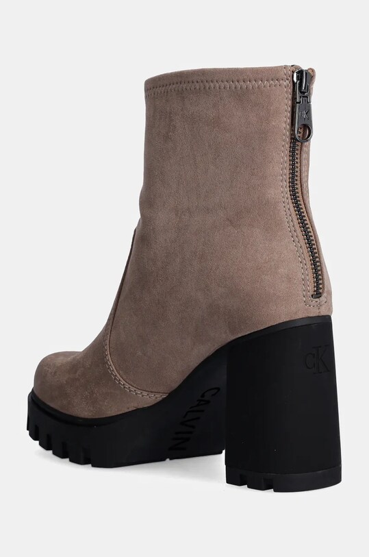 Încălțăminte Calvin Klein Jeans botine HEEL PLATFORM ZIP BOOT SS YW0YW01601 maro