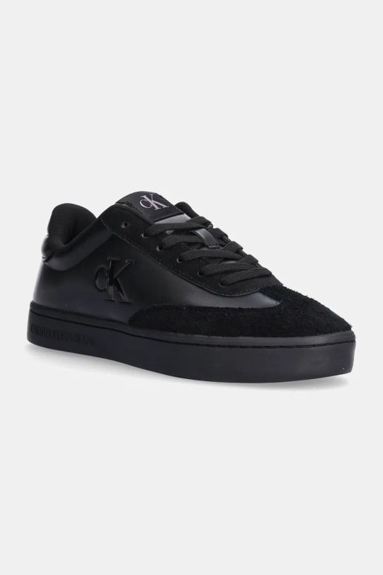 Кожаные кроссовки Calvin Klein Jeans CLASSIC CUPSOLE LOW MG MIX замш чёрный YW0YW01611