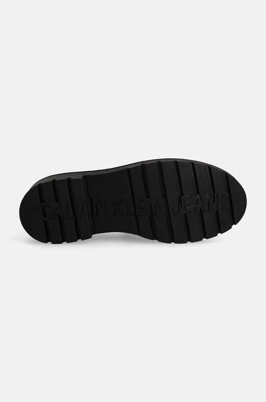 Calvin Klein Jeans mokasyny skórzane FLATFORM LOAFER MG CROC LTH YW0YW01680 czarny