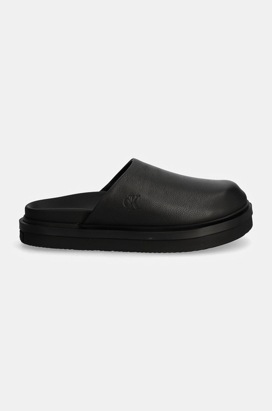 Шкіряні шльопанці Calvin Klein Jeans HOME CLOG SLIDE MG LTH YW0YW01686 чорний AW24