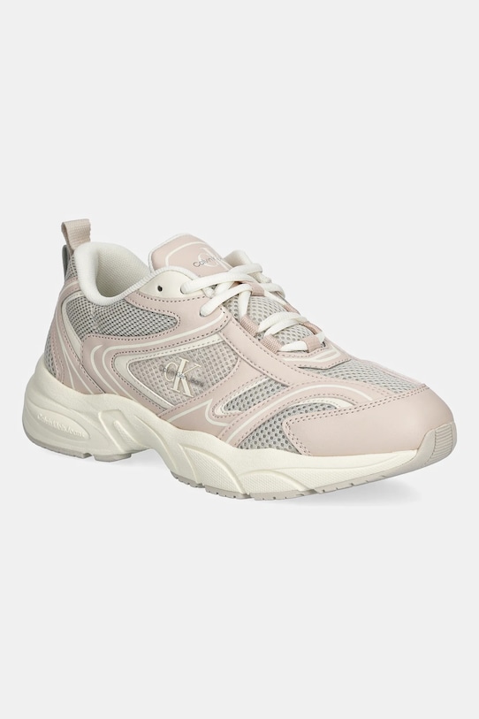 Αθλητικά Calvin Klein Jeans RETRO TENNIS MESH ML μπεζ YW0YW01807