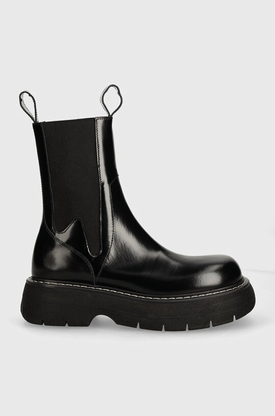 Кожаные полусапоги MSGM 3741MDS804.629.99 чёрный AW24