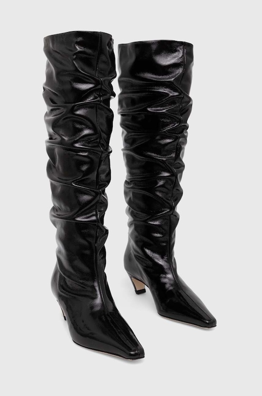 Шкіряні чоботи MSGM 3741MDS710.848.99 чорний AW24