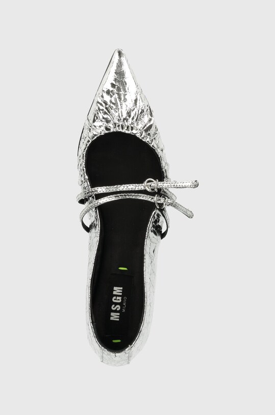 MSGM baleriny skórzane srebrny 3741MDS420.905.90