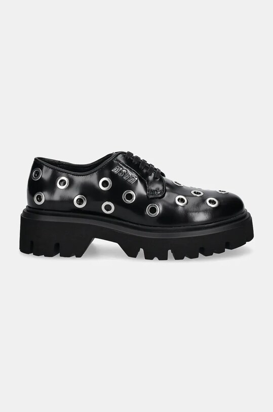 Шкіряні туфлі MSGM 3741MDS154.519.99 чорний AW24