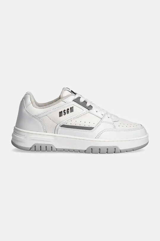 MSGM sneakersy skórzane 3741MDS604.886.01 biały AW24