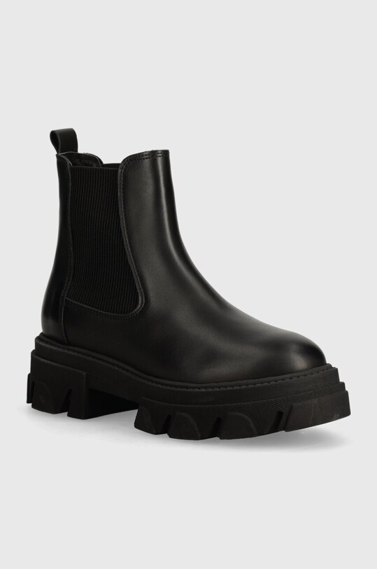 Alohas ghete chelsea de piele Berenice pana la 5 cm negru S00809.25