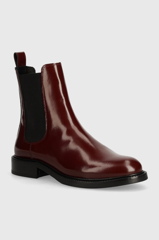 Alohas ghete chelsea de piele Lanz pana la 5 cm burgundia S100401.02