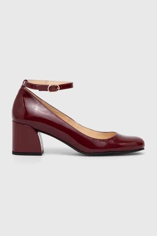 Alohas pantofi de piele Antoine S100695.01 burgundia AW24