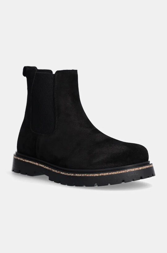 Birkenstock botine din piele intoarsa Highwood Slip On Mid neizolat negru 1028187