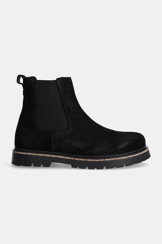 Birkenstock botine din piele intoarsa Highwood Slip On Mid 1028187 negru AW24