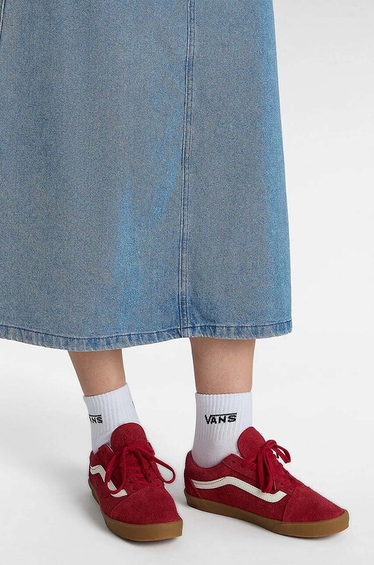 Vans tenisi din piele intoarsa Old Skool Lowpro VN000D0ECI11 rosu