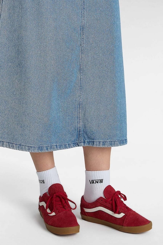 Semišové tenisky Vans Old Skool Lowpro VN000D0ECI11 červená