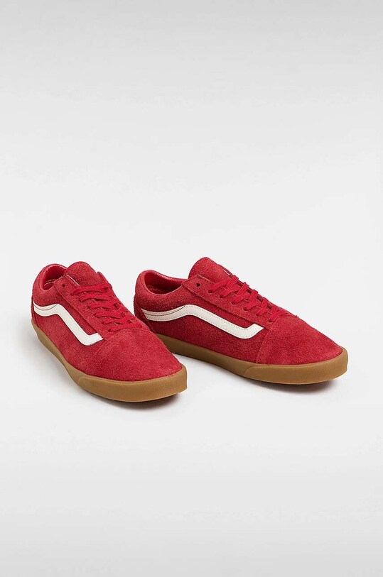 Vans tenisi din piele intoarsa Old Skool Lowpro VN000D0ECI11 rosu AW24