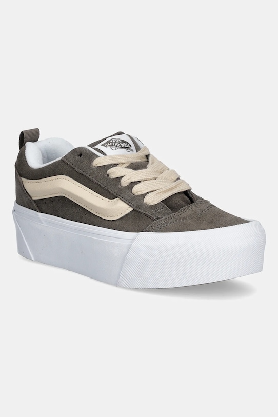 Semišové tenisky Vans Knu Stack platforma hnědá VN000CP69JC1