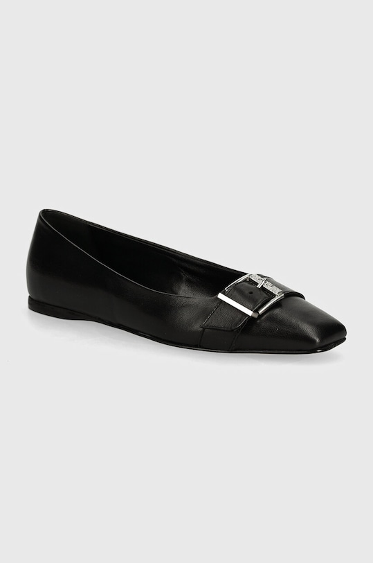 Kožené balerínky Karl Lagerfeld KONNIE čierna KL40184.00S