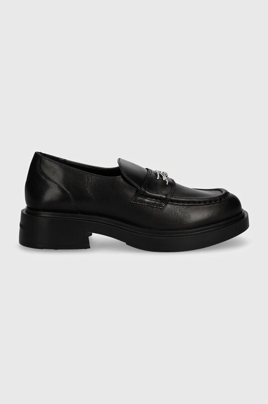 Шкіряні мокасини Karl Lagerfeld MACIE KL41213.000 чорний AW24