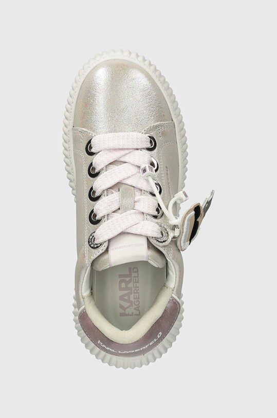 Karl Lagerfeld sneakers din piele KREEPER argintiu KL42376N.1SV