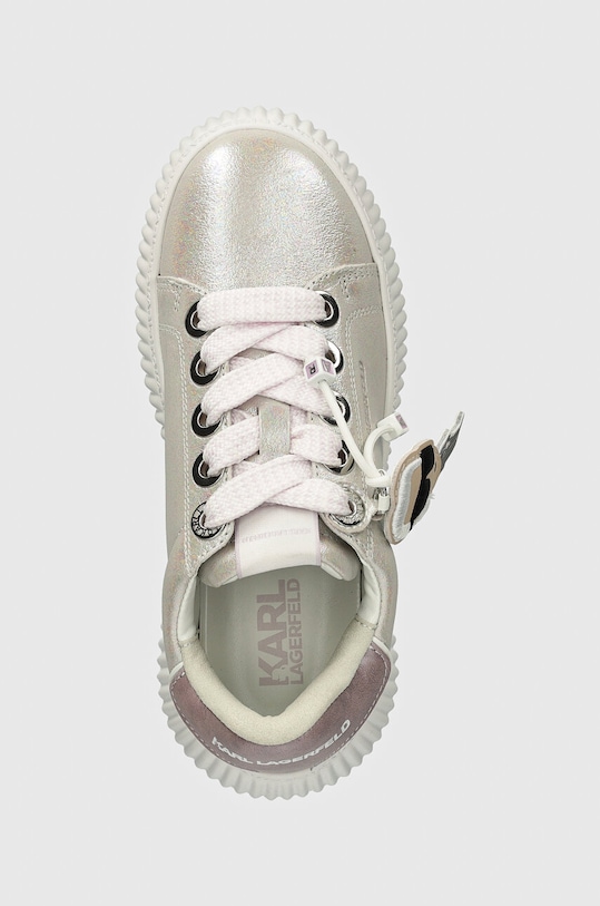 Kožne tenisice Karl Lagerfeld KREEPER srebrna KL42376N.1SV
